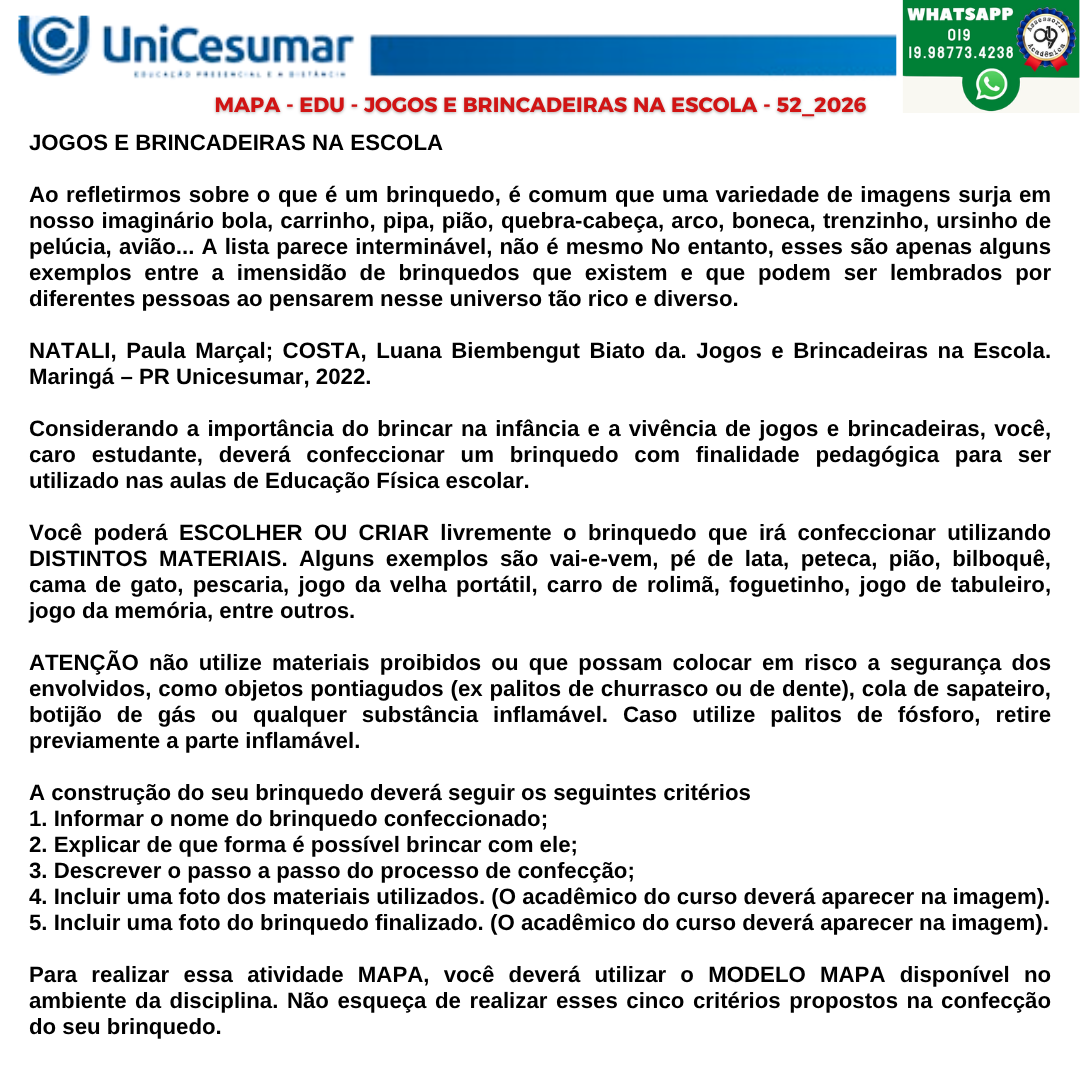 JOGOS E BRINCADEIRAS NA ESCOLA